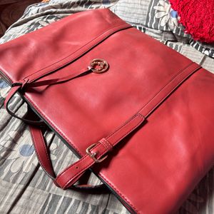 AllenSolly Marron Laptop Handbag