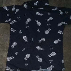 Pine Apple Design Shirt For Men Half Sleeve