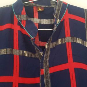 Blue Red Kurti