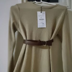 Zara Maxi Terry Knit Dress