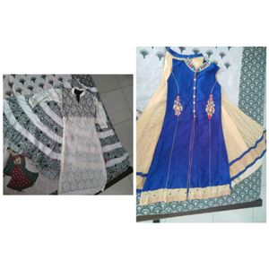 Buy one party wear kurta and skirt Get 1 Fre