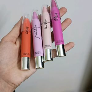 Set Of 4 Lip Crayons (Glossy)