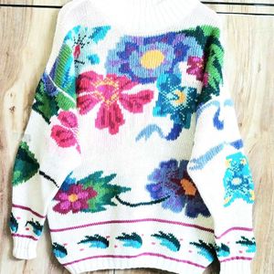 Offwhite Colorful Baggi Sweater Size-46