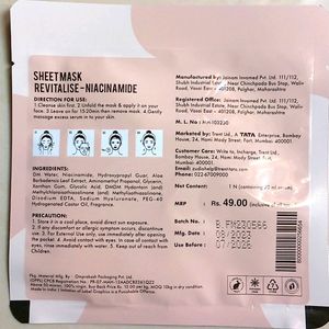 Zudio Niacinamide Sheet Mask