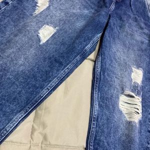 ONLYAcid-Wash Distressed Loose-Fit Jeans