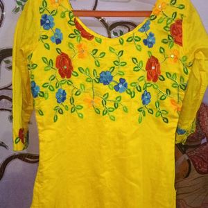 Yellow Beautiful Kurti ♥♥♥