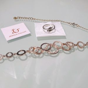 Combo Of 2 Bracelets With A HugRing & SUGAR Lipsti