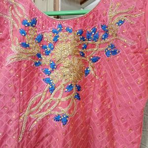 New Onion Pink Long Anarkali