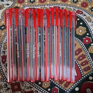 15 Red Colour Ball Pens