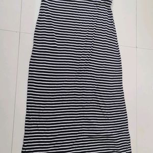 Full Length Black & White Skirt With