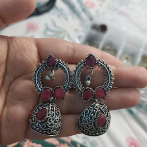 Jhumkas Oxidized Silver