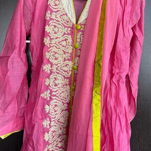 Pink Colour Anarkali Dress