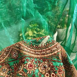 🔥💚Women Wedding Wear Tissue Saree 💚🔥