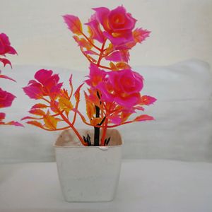 Artificial Flowers With Pot