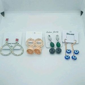 30rs Off Brand New Beautiful Earrings Set Of 4