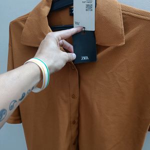 Mustard Baggy Shirt(L, XL)