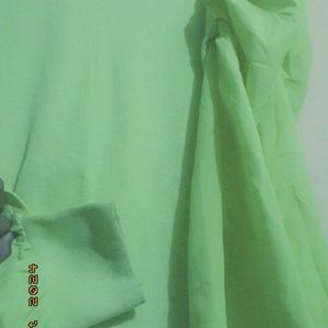 Neon Puffed Sleeves Top