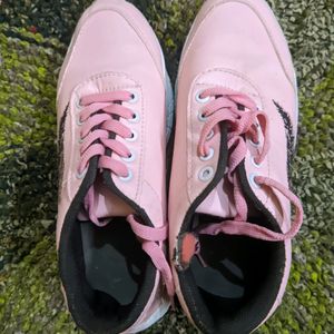 Casual Pink Sneakers with Heels