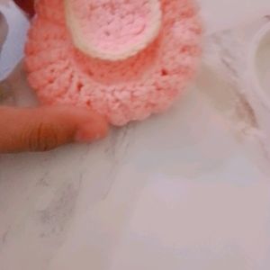 Cute Woolen Pink Pouch