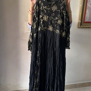 Black Golden Ethnic Gown