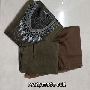 Embroidered Suit With Dupatta