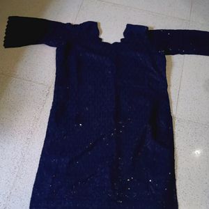 New Chiknari Kurti Navy Blue Perfect Size For 6xl