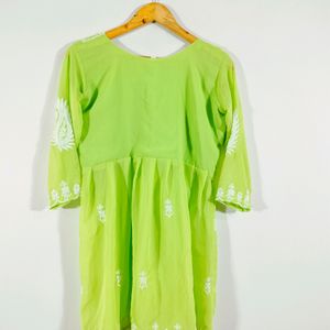 Chikankari pastel green Kurti Or Top