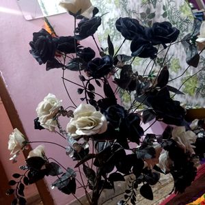 Today Offer Artificial Black And White Rose