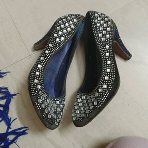 Navy Blue High Hill Shoes(Imported)