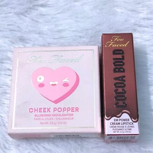 Too Faced Lip Stick And Blush Highlighter