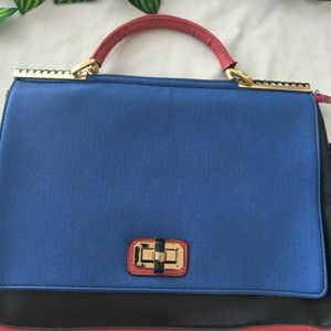 Blue Casual Handbag (Women's)