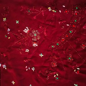 Karwa Chauth New Maroon Saree