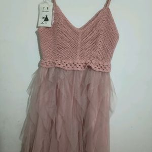 Printerest Nude Blush Pink Dress