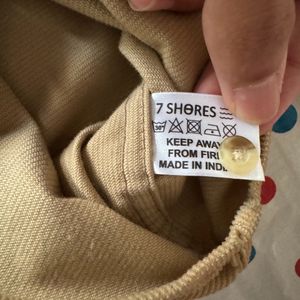 Corduroy Textured Khaki Shirt