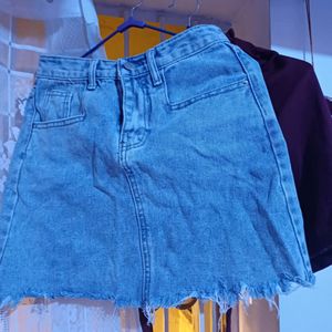 Denim Short Skirt