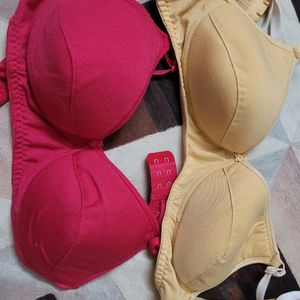 Combo of 2 light padded bras(pretty pink & skin)
