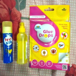 Combo Set Of 1Fevigum,1Fevistick&12 Pcs Glue Drops