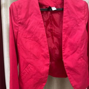 H&m Red Elegant Blazer Jacket Coat