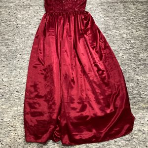 Maroon Party Wear Gown For Sale