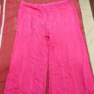 Pink Color Cotton Palazo