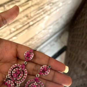 Pink Studded Earrings