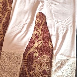 White Leggings With Net Mohri