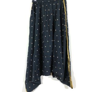 Black Printed Cotton Kurti Set (Women)