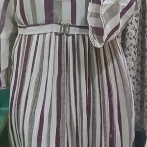 Maroon Stripe Dress