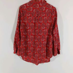 Red Printed Casual Top (Women)