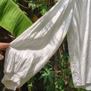 White Ruffled Blouse