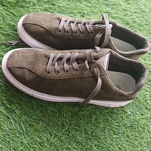 Olive Green Velvet Sneakers For Men's And Women's