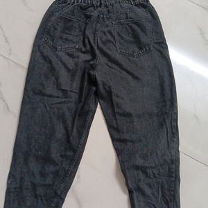 Charcoal Colour Mom Jeans