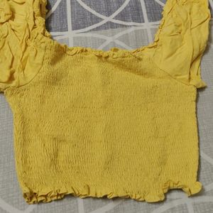 Yellow Crop Top