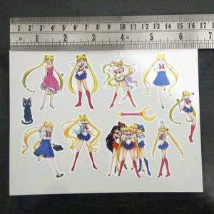 11 Sailor Moon Stickers ( 1 Sheet Of 6x4.5 Inch )